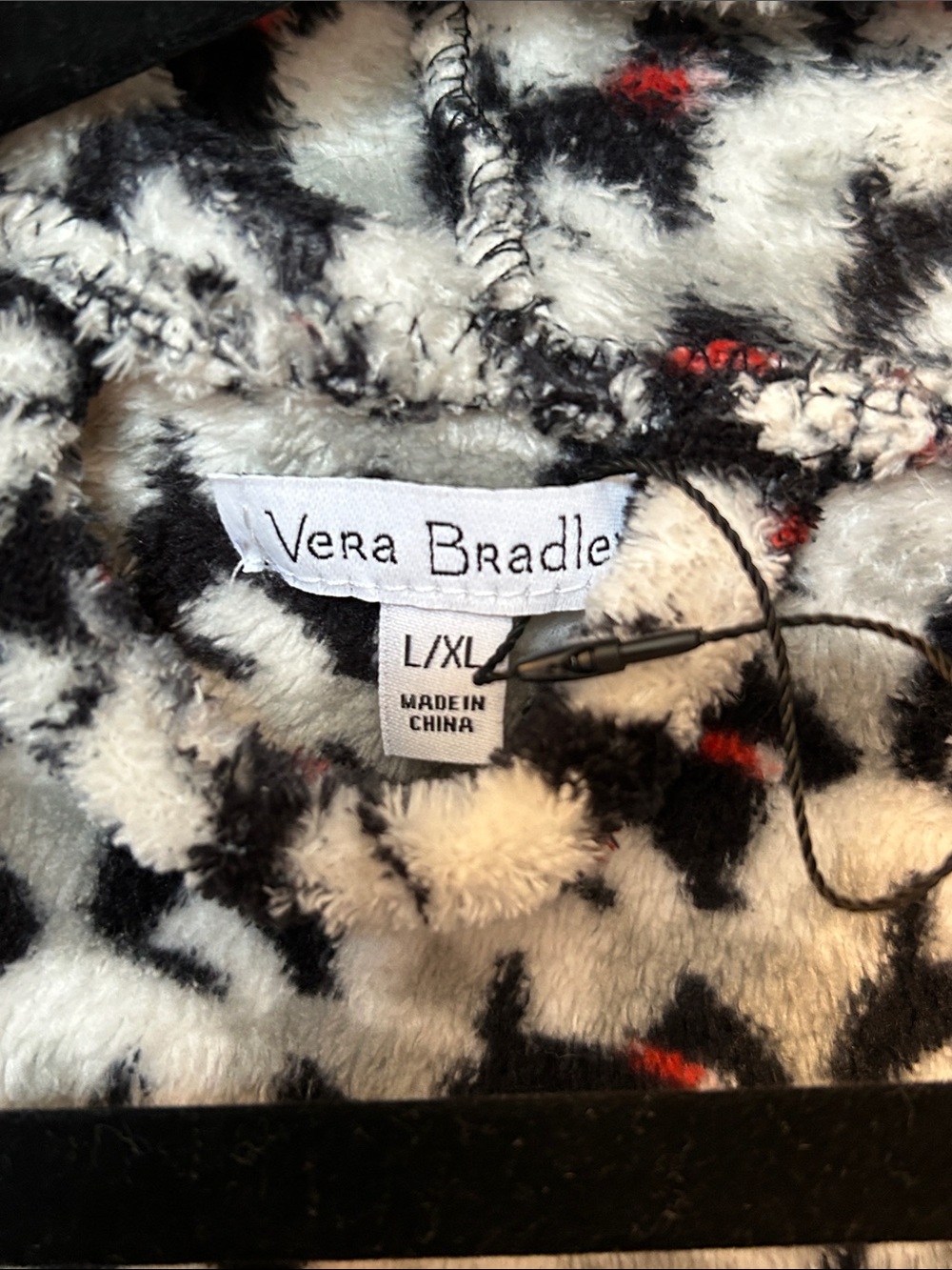 Vera Bradley Hooded Wrap Robe Scottie dog print size L/XL fleecy soft cozy - Picture 4 of 12